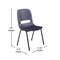 Flash Furniture 661 lb. Capacity Navy Stack Chair w/ Black Frame RUT-16-PDR-NAVY-GG - alternate 10
